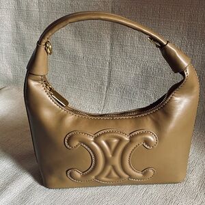 Triomphe Heloise mini Brown  Handbag with Logo Purse Handbag